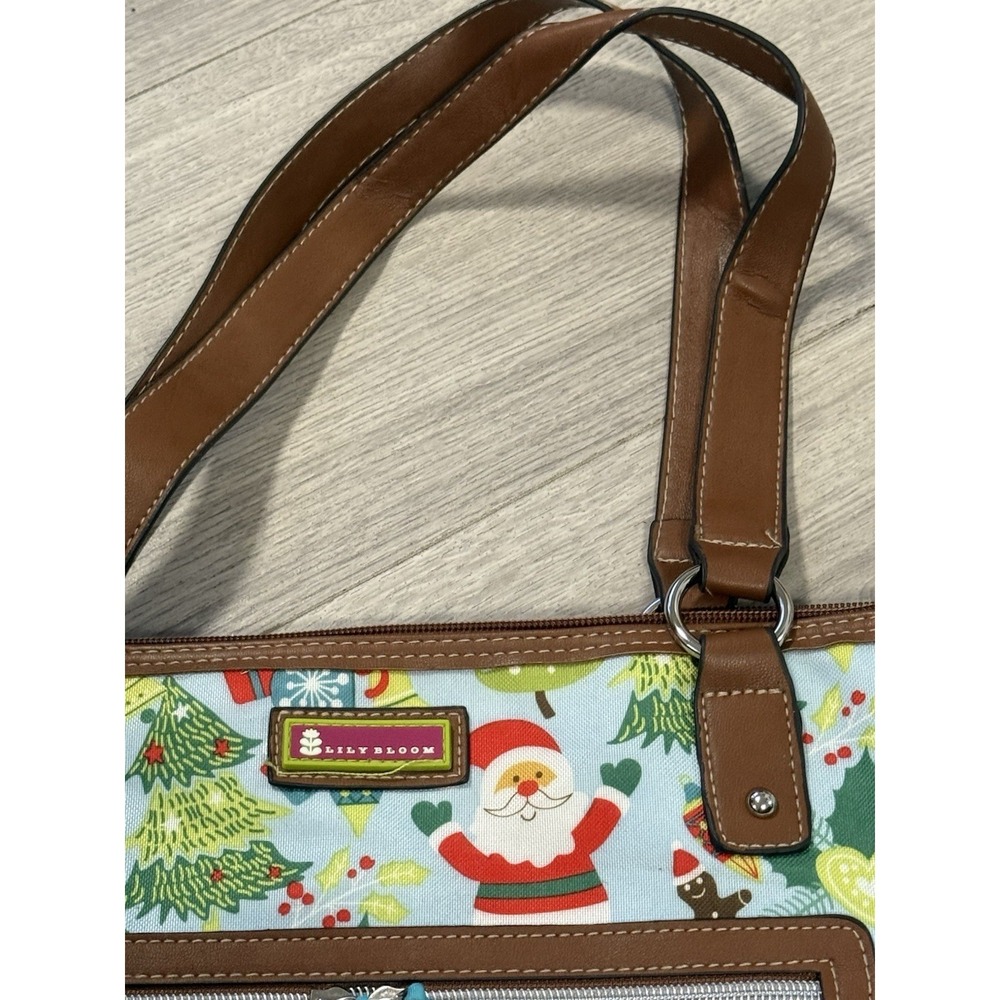 Lily Bloom Christmas Santa Shoulder Bag Purse - Picture 6 of 16